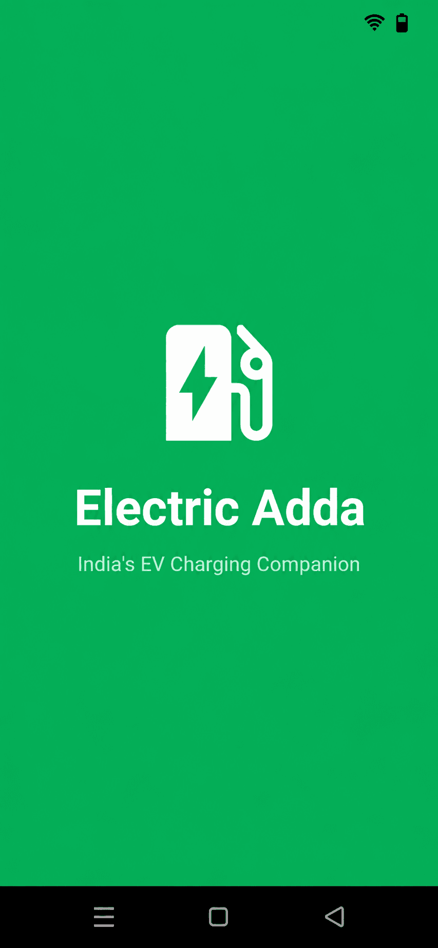 Electric Adda app splash screen with brand mark